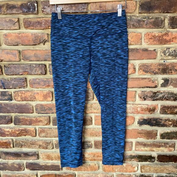 90 Degree by Reflex Blue Black Static Athletic Leggings Women's Size Small - Picture 1 of 4